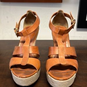 Jcrew sandals. Worn. Size 6. 3.5” wedge heel